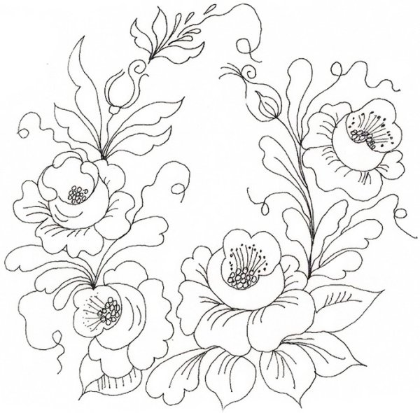 Петриковская роспись раскраска для детей