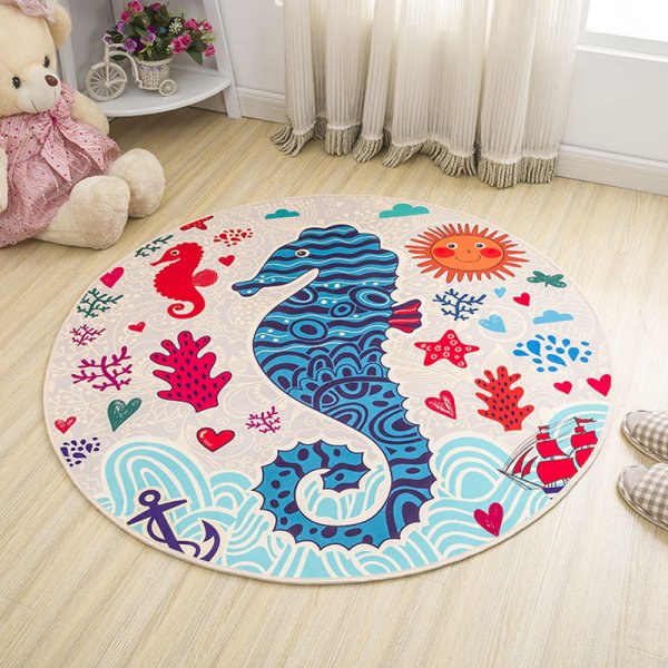 Круглый коврик в детской