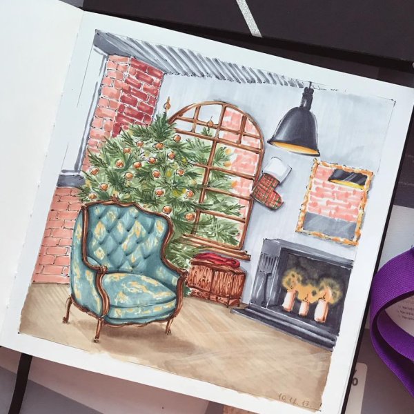 Скетчи маркерами для начинающих