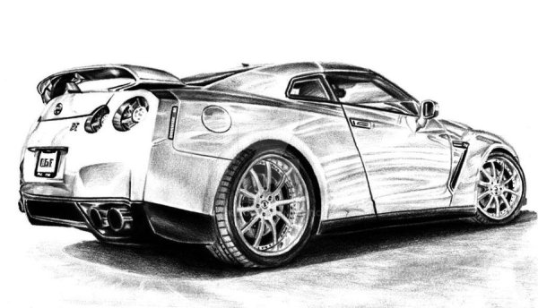 Nissan GTR r35 раскраска