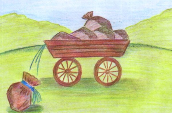 Телега рисунок