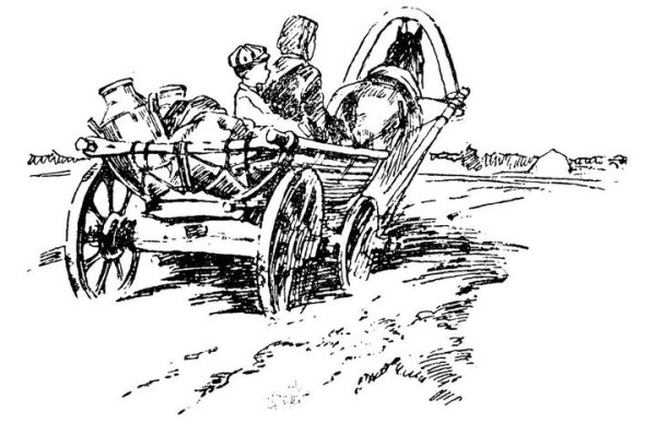 Телега рисунок карандашом