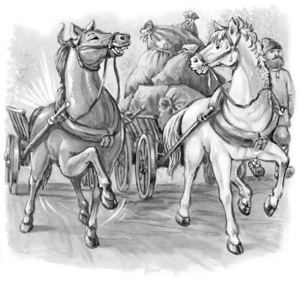 2 Лошади басня Льва Николаевича Толстого