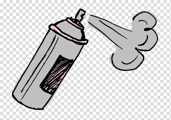 Баллончик с краской нарисованный