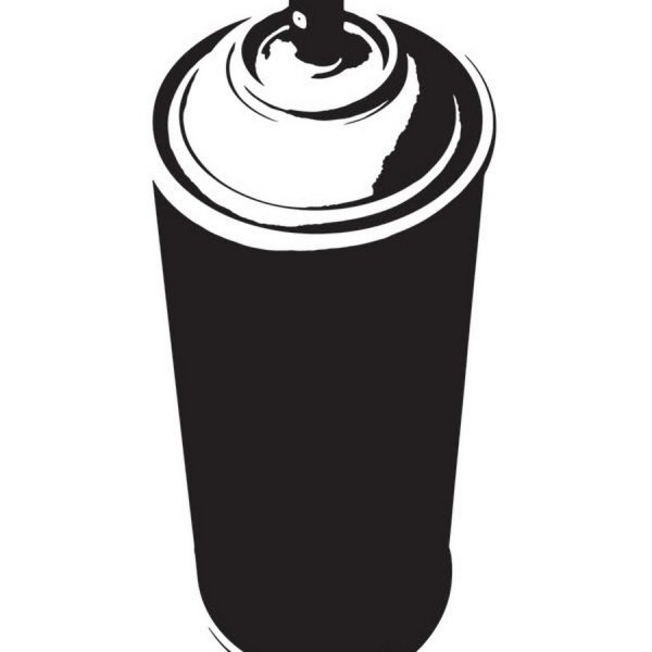 Трафарет балончика с краской