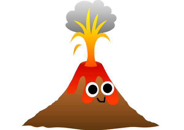 Извержение вулкана для детей