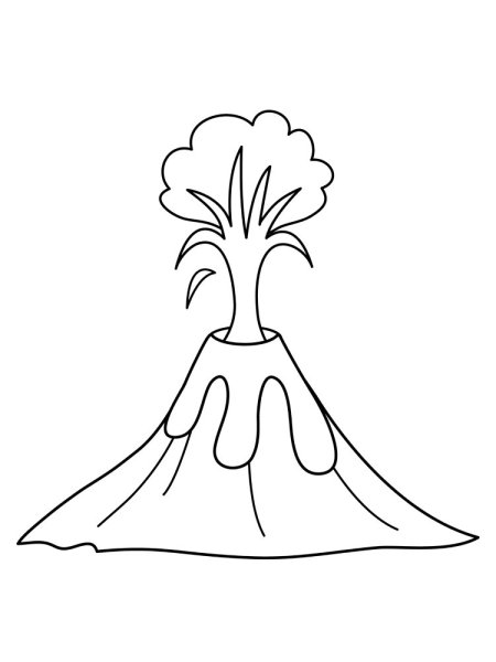 Вулкан раскраска