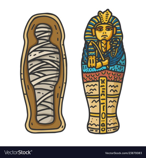 Саркофаг Тутанхамона с изображением фараона