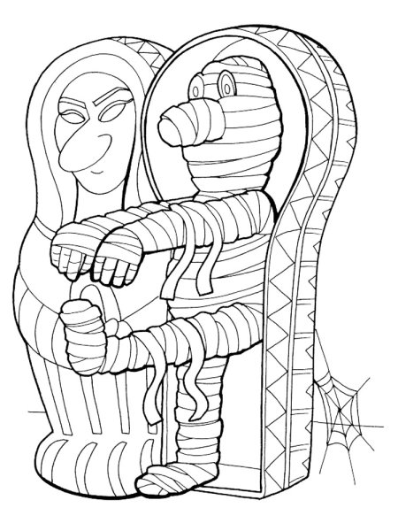 Раскраска Египетская Мумия