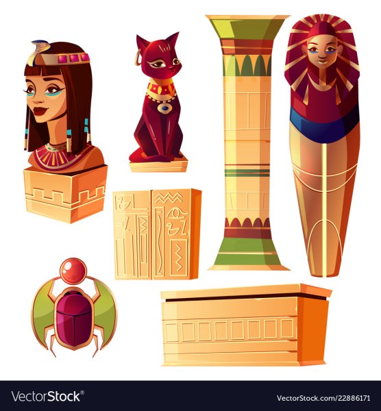 Саркофаги фараонов вектор
