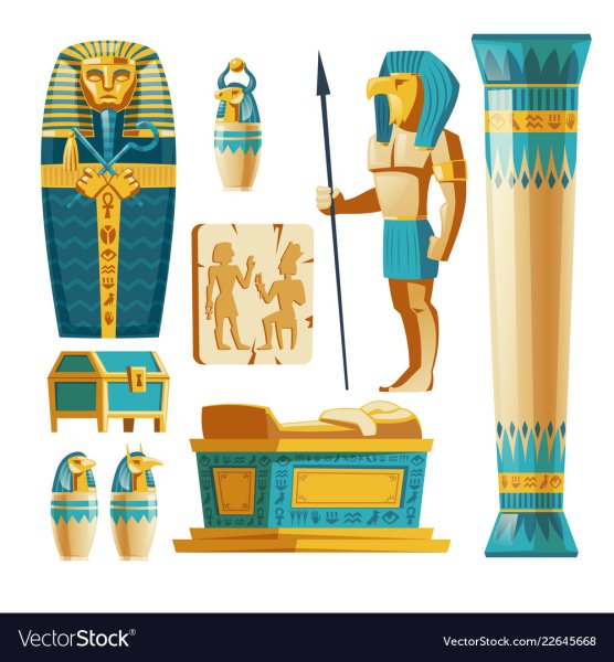 Фараон Египет саркофаг вектор
