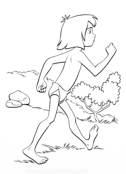 Киплинг Маугли раскраска