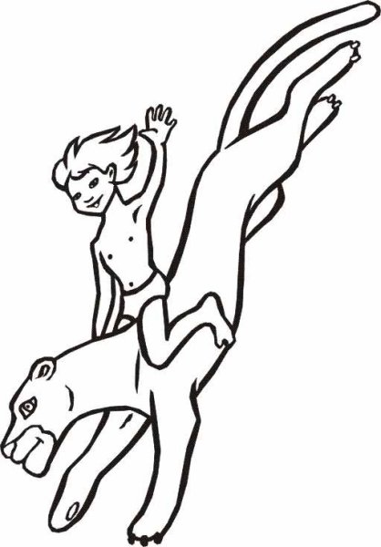 Братья Маугли раскраска