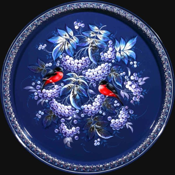 Петриковская роспись поднос