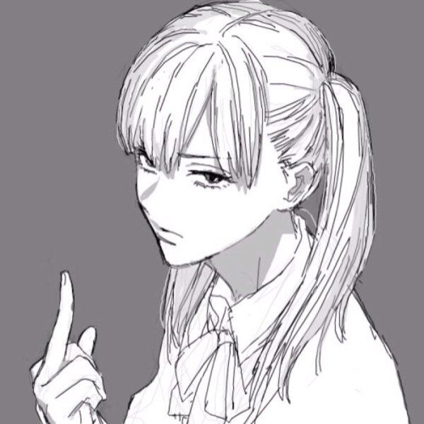 Аниме персонажи чб