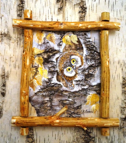 Панно на бересте