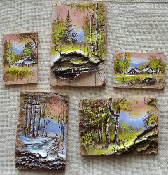 Миниатюрная живопись на бересте