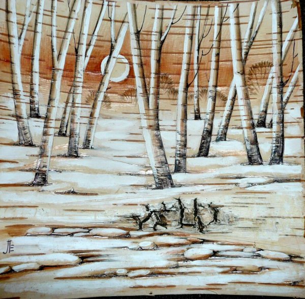 Матина Наталья картины на бересте