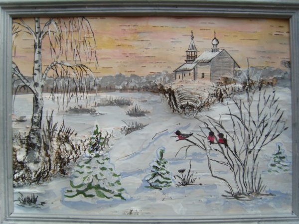 Картины на бересте Мереха