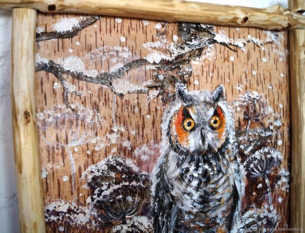 Елена Лубягина картины на бересте