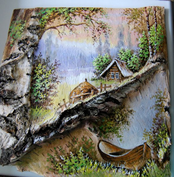 Рисование на бересте