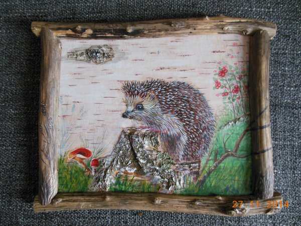 Рисование на бересте для дошкольников