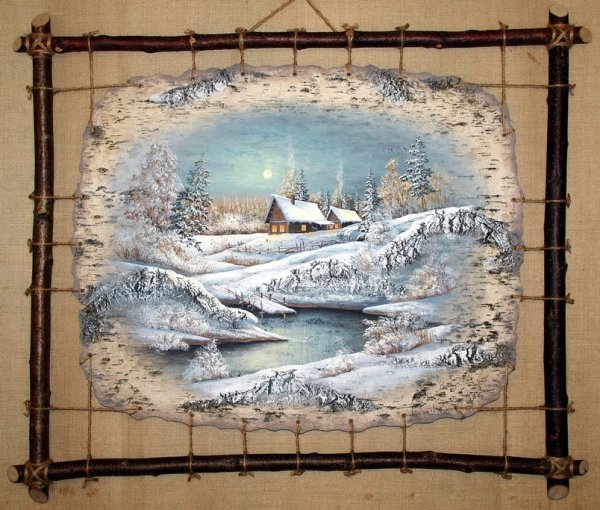 Картины из бересты Комягин Сергей