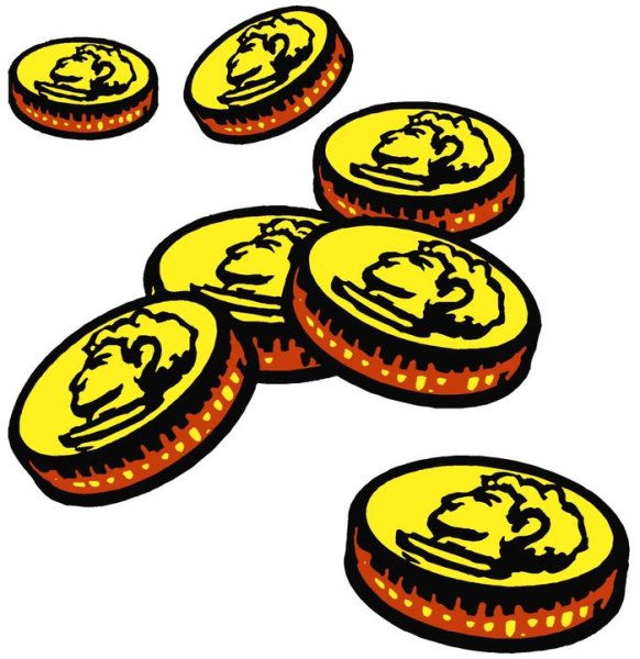 Монетка рисованная