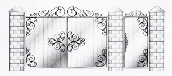 Ворота с павлинами