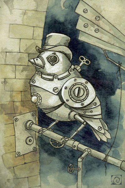 Цветной стимпанк кот