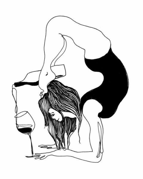 Йогиня рисунок