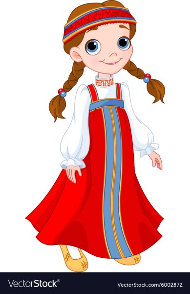 Русская красавица рисунок для детей