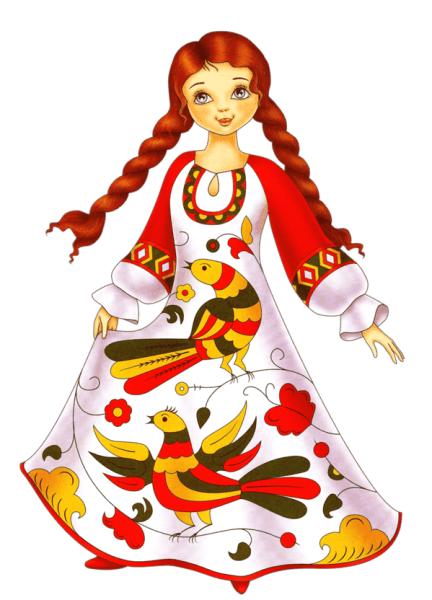 Рисунок девочка в платье национального