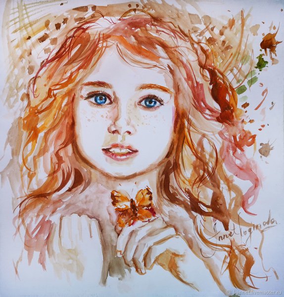 Аннет Логинова художник картины рыжая девочка