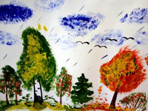 Рисование осенний Калейдоскоп