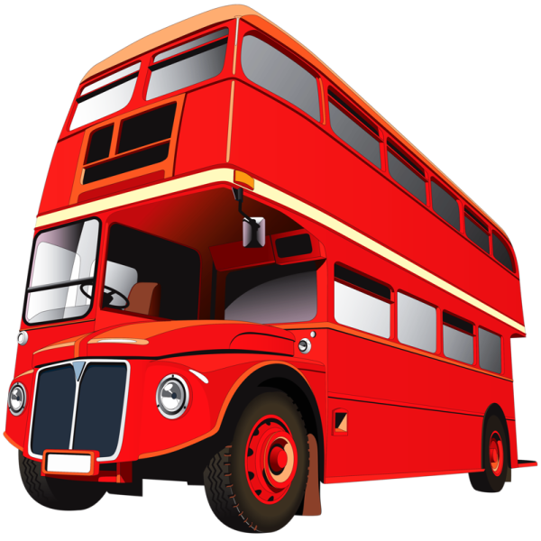 Двухэтажный автобус мультяшный