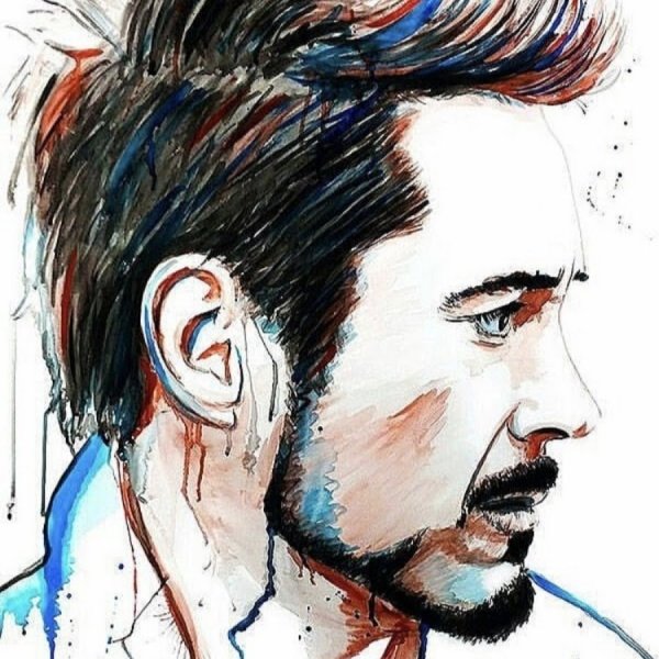 Портрет рисунок Тони Старк