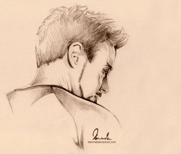 Тони Старк Железный человек рисунок