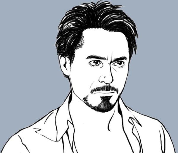 Марвел Тони Старк портрет