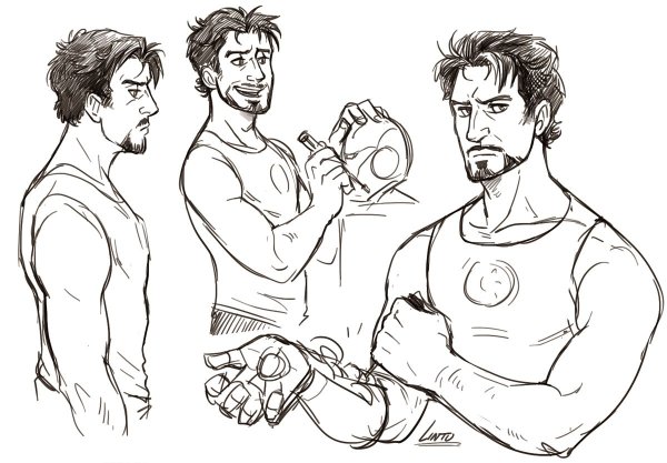 Портрет Тони Старка легкий