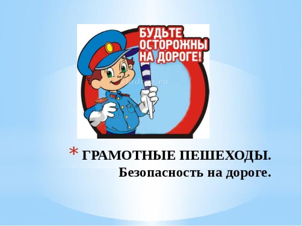 Грамотный пешеход