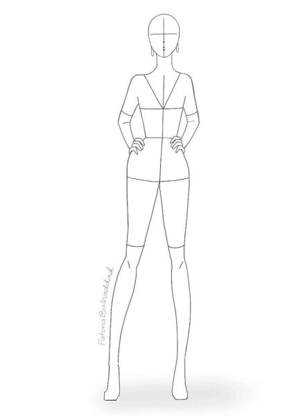 Фигуры моделей для эскизов одежды