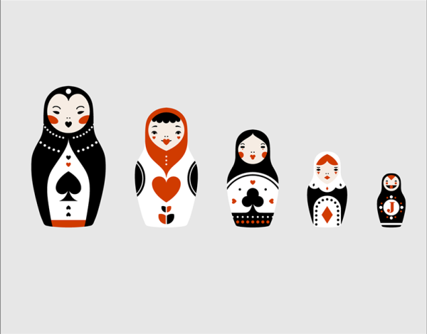 Матрешка стилизация