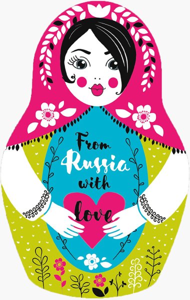 Матрешка открытка