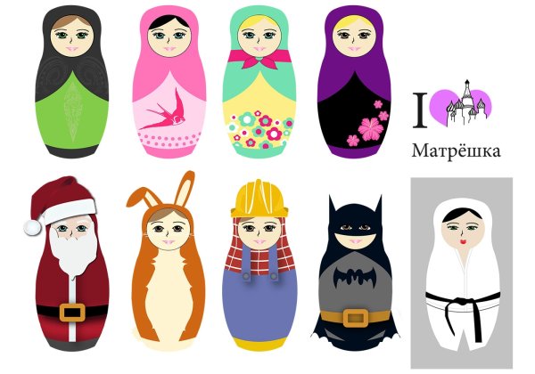 Стилизованная Матрешка