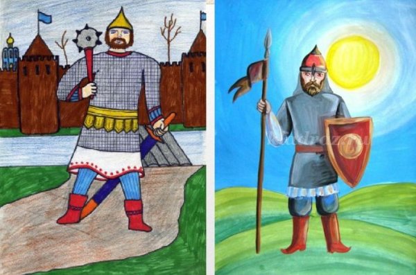 Древнерусский воин раскраска