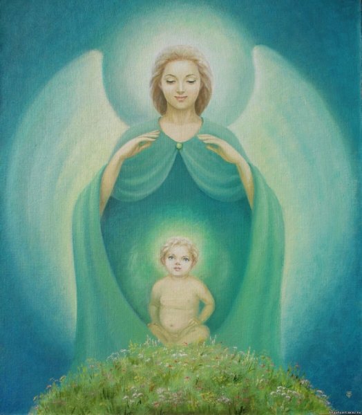 Бернард Плокгорст ангел хранитель 1886 в хорошем качестве