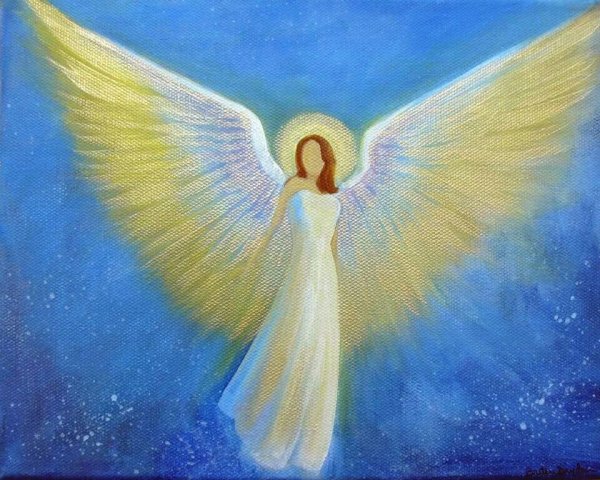 Рисунки ангелов с крыльями красивые
