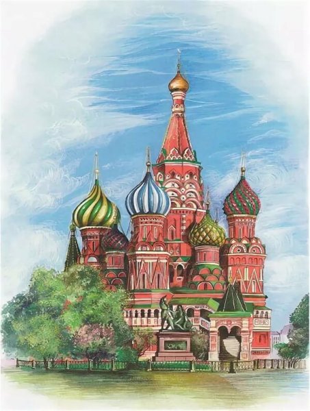Собор Василия Блаженного рисунок