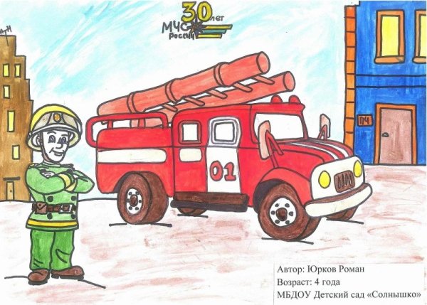 Рисунок на тему пожар